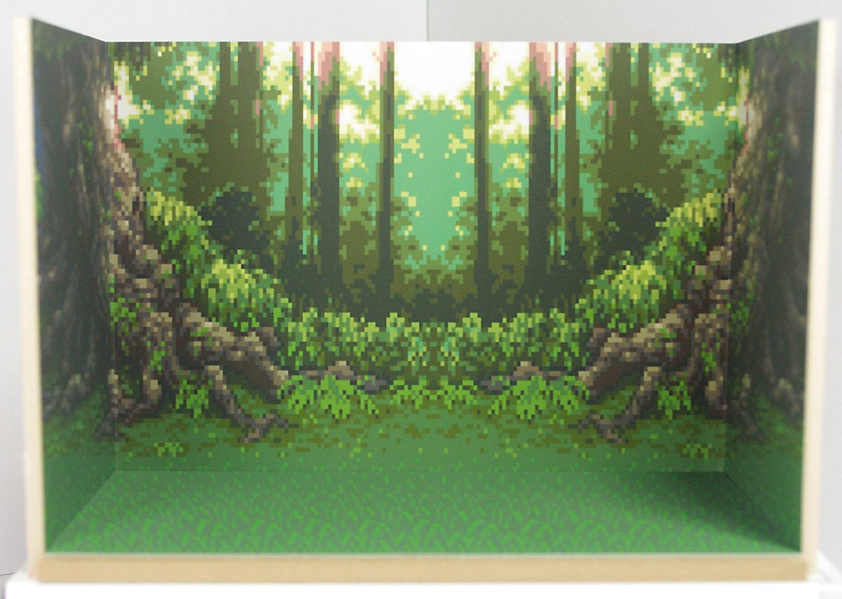 Fig箱 ドラゴンクエスト ミニフィギュア用 森林戦背景セット