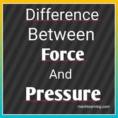 Difference between force and pressure