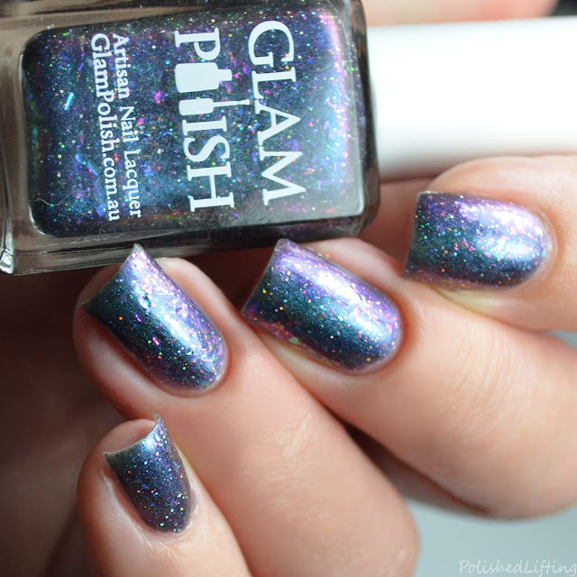 blue purple multichrome nail polish