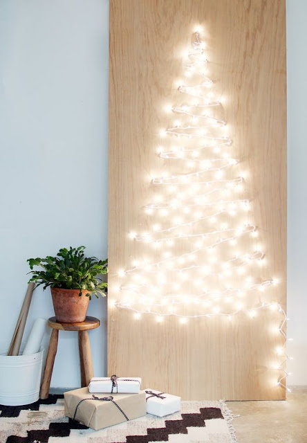 diseño original árbol navidad pared poco espacio