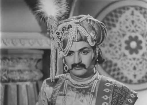 NTR as Krishnadeva Raya in the 1956 movie Tenali Rama Krishna