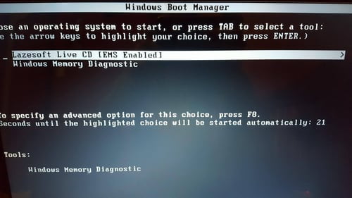 - تمهيد الجهاز (BOOT) على مفتاح USB