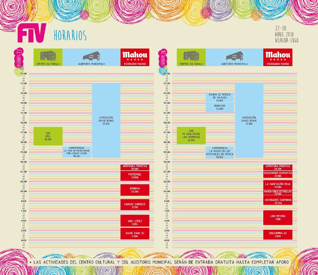 Horarios Fiv de Vilalba 2018