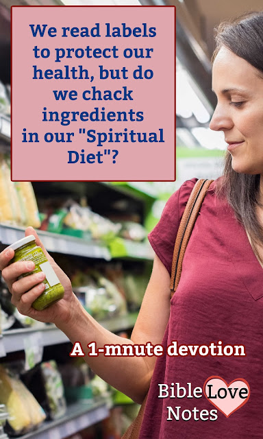 We look out for artificial ingredients in our food. We should look out for them in our spiritual life as well.