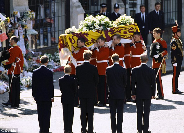 princess diana funeral queen. in Princess Diana funeral