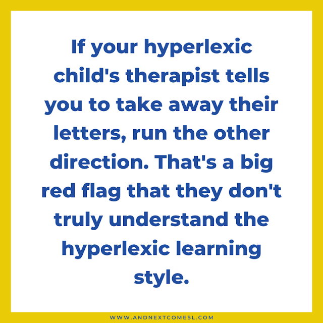 Hyperlexia therapy red flag