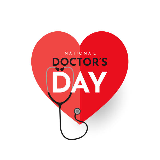 National Doctor's Day card. Vector