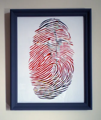 framed papercut fingerprint