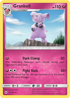 Granbull Sun and Moon Pokemon Card