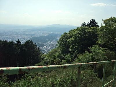 比叡山の中腹から見下ろす京都市内