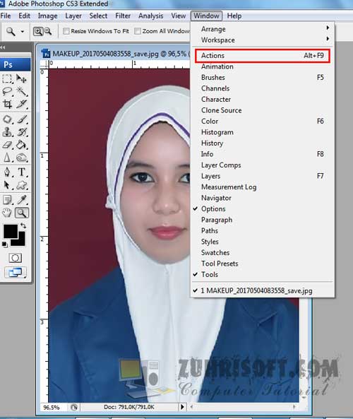 cara membuat action pas photo di photoshop