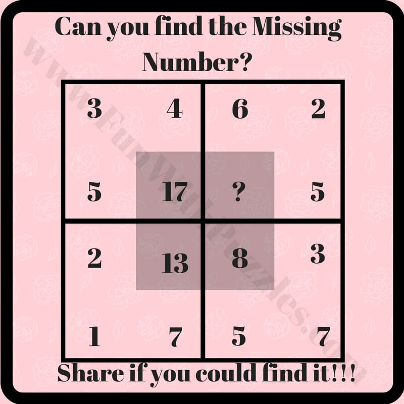 Awesome Missing Number Math Square Puzzles With Answers Awesome Missing Number Math Square Puzzles With Answers