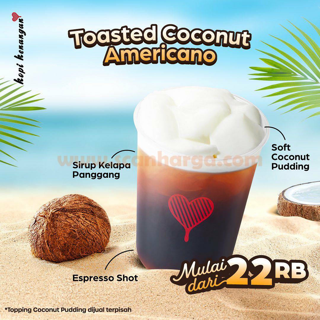 Kopi Kenangan Toasted Coconut Americano – Harga mulai dari Rp. 22RB*