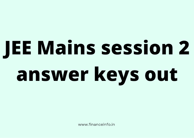 JEE Mains session 2 answer keys 