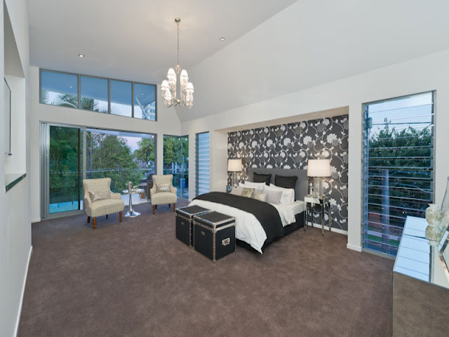 Photo of large modern bedroom in contemporary home in Brisbane