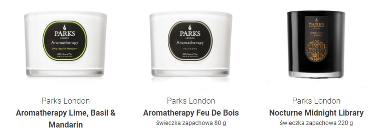Parks London Aromatherapy Lime, Basil & Mandarin świeczka zapachowa