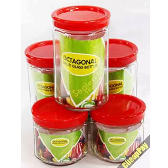 Bộ 5 lọ thuỷ tinh đựng gia vị cao cấp