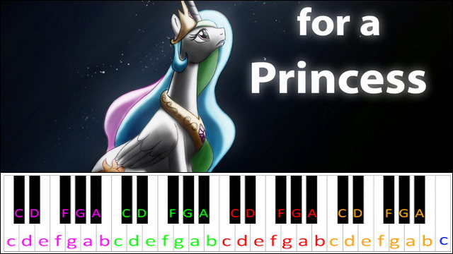 Lullaby For A Princess by Ponyphonic Piano / Keyboard Easy Letter Notes for Beginners