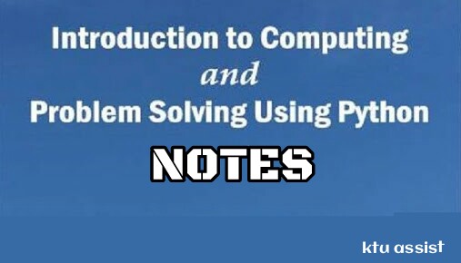 problem solving using python ktu notes