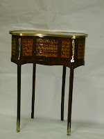 French Antique Marquetry Side Table 1
