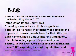 meaning of the name "LIZ"