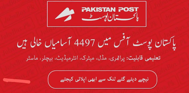 Pakistan Post Office Jobs 2022 || Online Apply