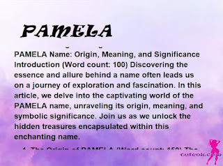 meaning of the name "PAMELA"