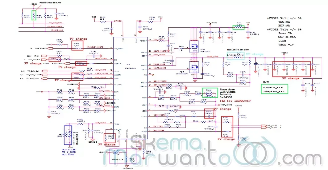 HP Stream 13 (Quanta Y0BC) IC VCC Core RT8175AGQW