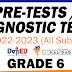 GRADE 6 PRE-TESTS / DIAGNOSTIC TESTS (All Subjects) SY 2022-2023