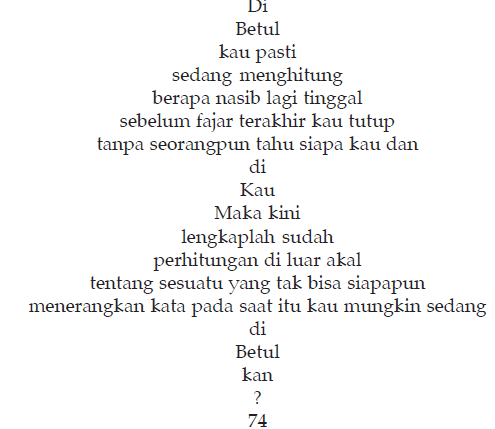 soal bahasa Indonesia Apa ciri dari puisi kontemporer 