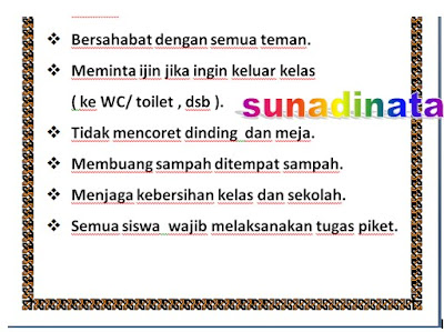 Contoh Tata Tertib Kelas Untuk Peserta Didik 