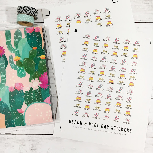 Printable Beach Day Stickers