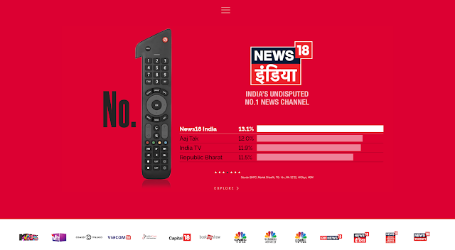 Số liệu so sánh giữa News18 India Network18 với các kênh khác tại Ấn Độ | Quan Dinh H. | Quan Dinh Writer