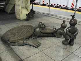 Life Underground by Tom Otterness, 14th Street-8th Avenue Subway Station, New York