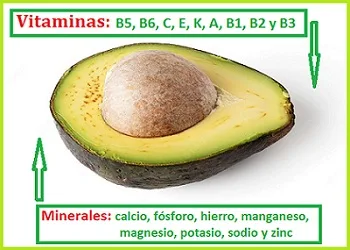 Minerales y vitaminas del aguacate