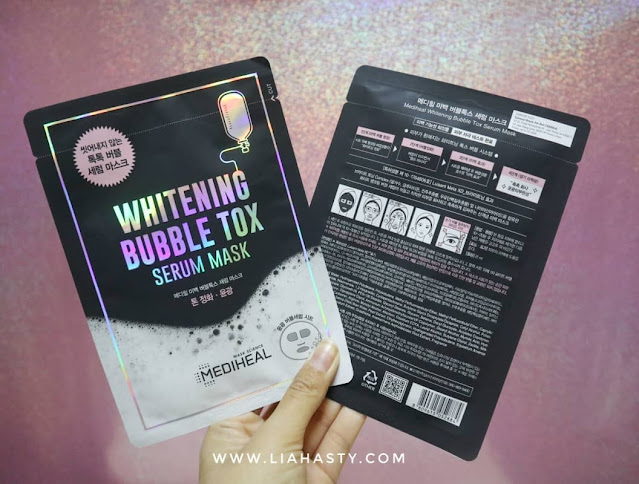 Bubble Sheet Mask dari Mediheal Whitening & Soothing Bubble Tox Serum