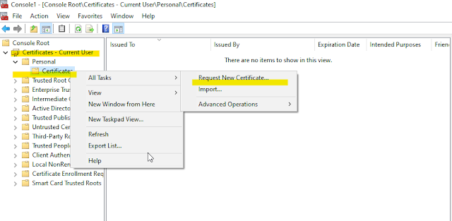 11 - User Certificate request from CA Server