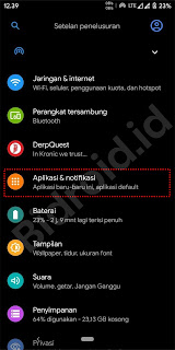 Izin notifikasi WhatsApp