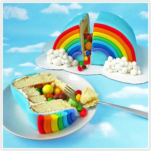 rainbow pinata cake by hungry happenings