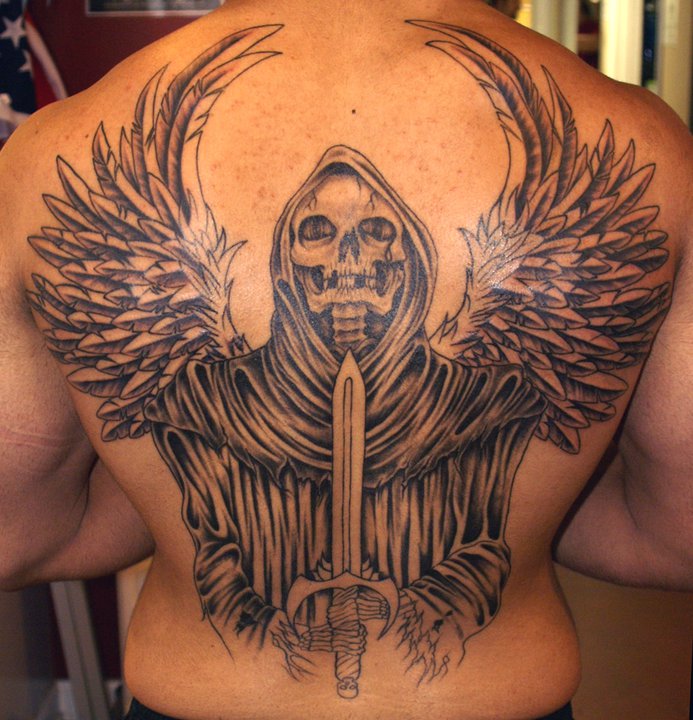 grim reaper tattoos. Grim Reaper tattoos are not