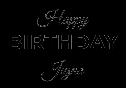 Happy Birthday Jigna (Animated GIF)