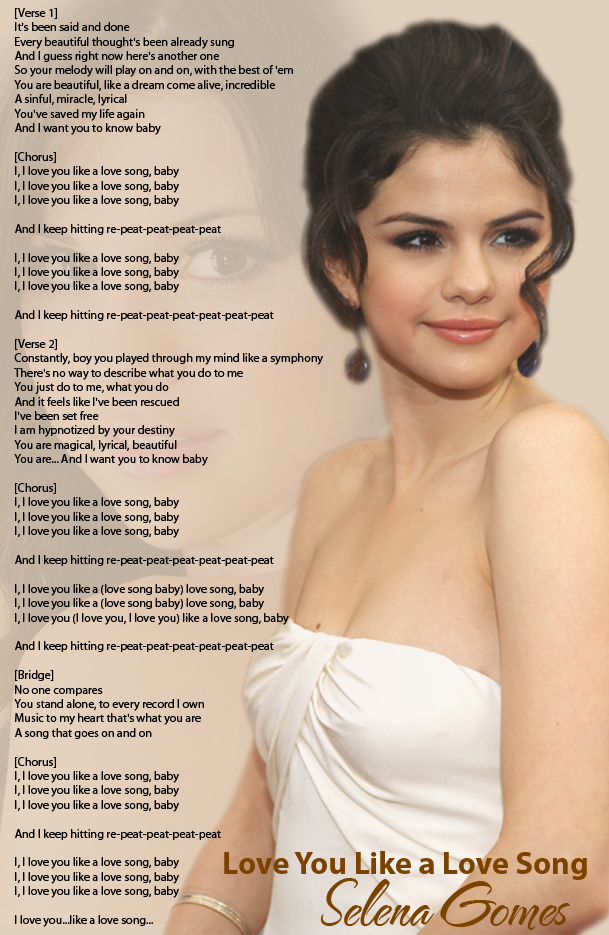 Lyrics Picture Love You Like A Love Song