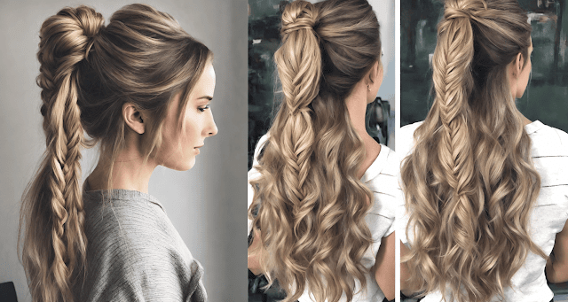 Fishtail Half Ponytail