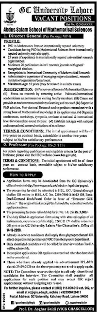 gc-university-lahore-jobs-2020-application-form