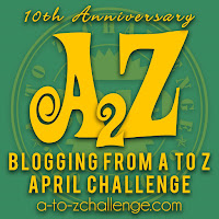 #AtoZChallenge 2019 Tenth Anniversary badge