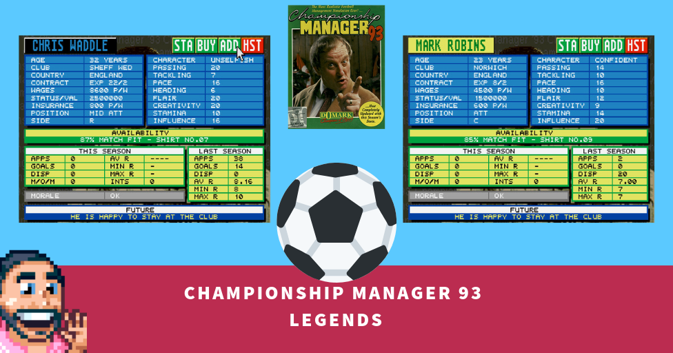 Championship Manager 93 Legends Retrogaming Games Freezer Retrogaming Video Games And Games Culture