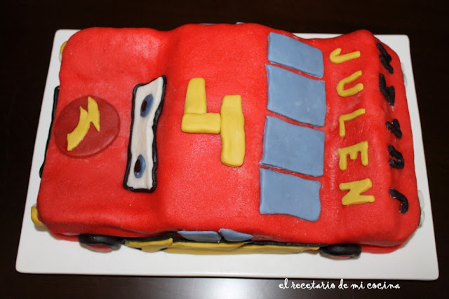 Tarta Rayo Mcqueen de Julen