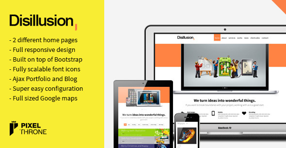 Disillusion > One Page Responsive Portfolio - ThemeForest Item for Sale