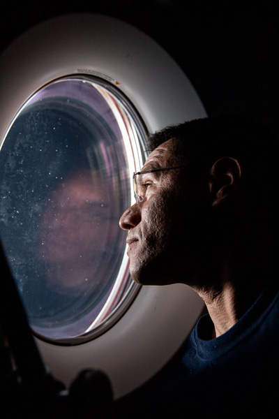 Looking out of a window aboard the International Space Station during his mission, NASA astronaut Frank Rubio is back on Earth after spending 371 days in low-Earth orbit.