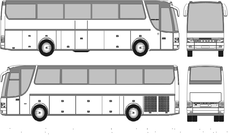 Some Busses Blue Print From Overseas
